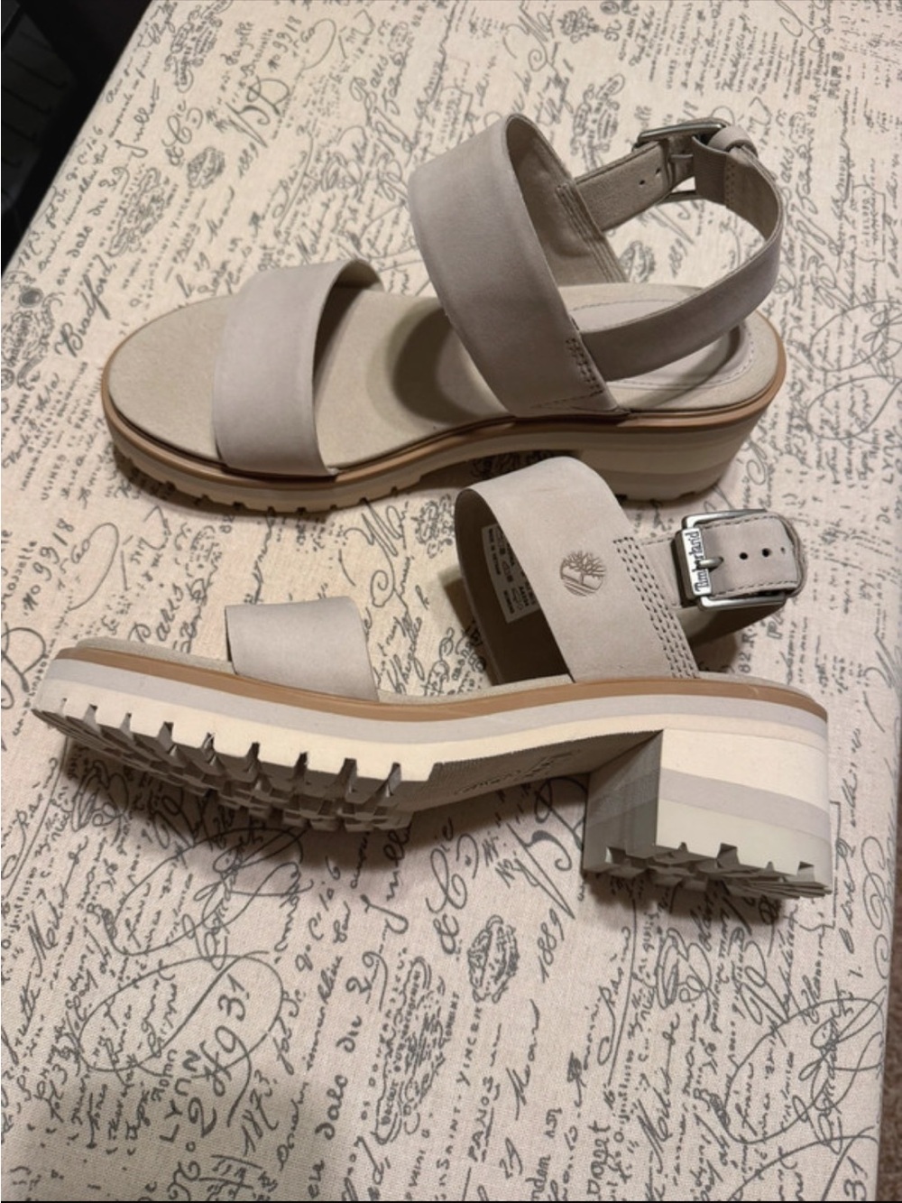 Timberland Women's Beige Platform Sandals